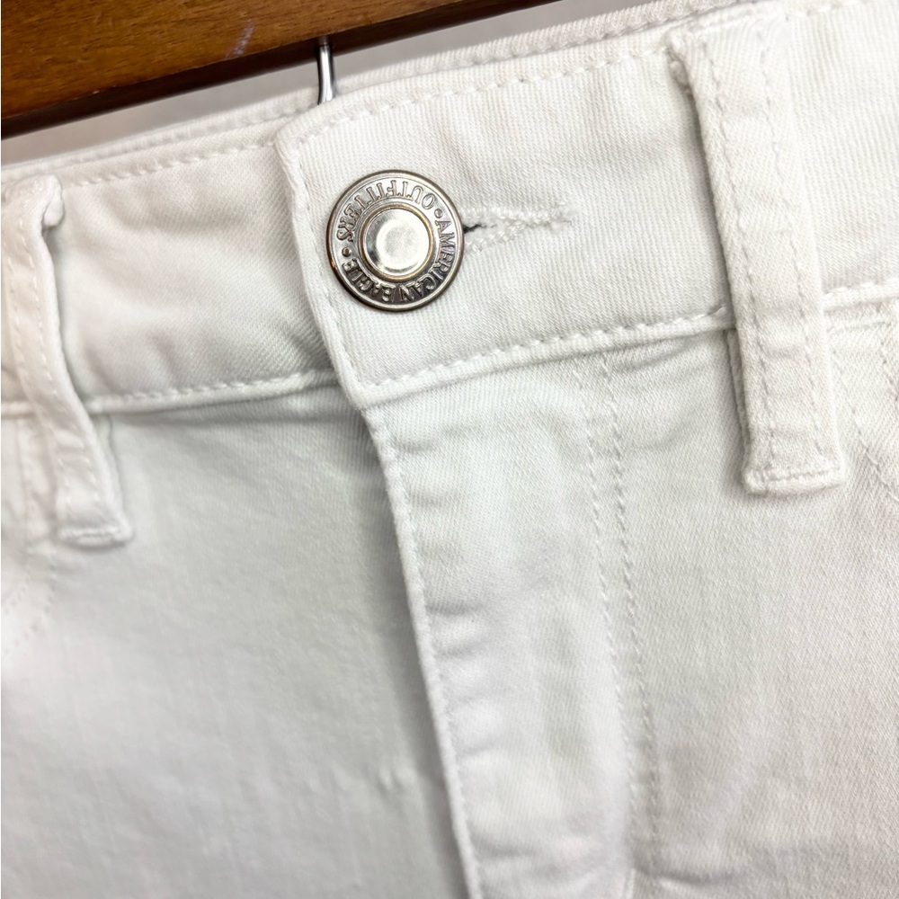 American Eagle Outfitters White Distressed Ankle Jeans Size 0 - Picture 6 of 12